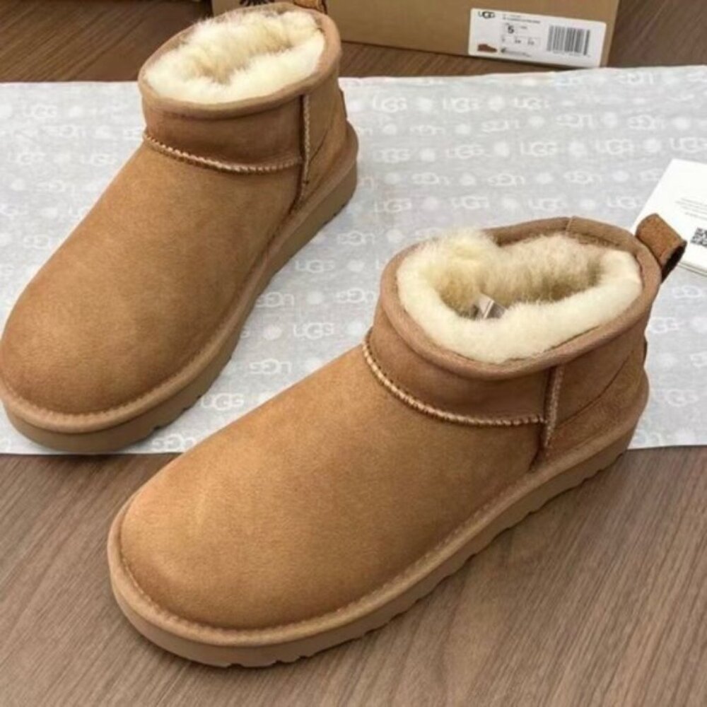 UGG Tan Sheepskin Ankle Boots